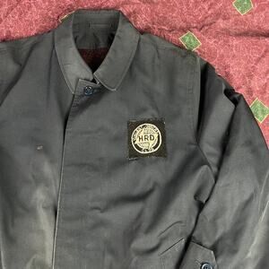 70s Era Vintage Lined Trench Coat Sears Brand Harley Davidson